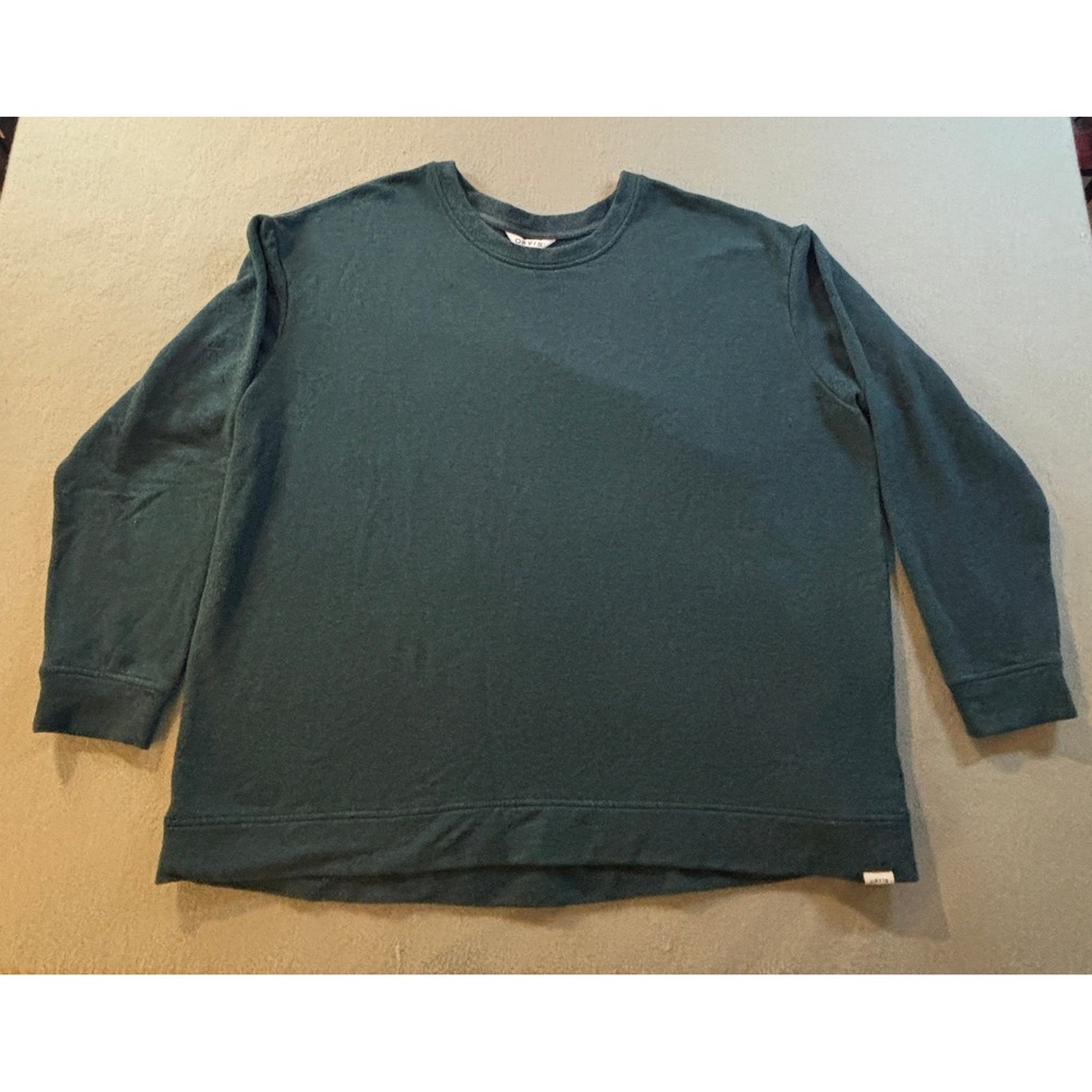 Orvis Classic Collection Sweatshirt Womens XXL Green Modal Blend Crew Neck